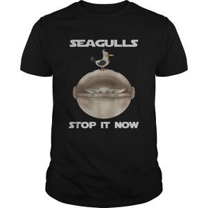 Baby Yoda Seagulls Stop It Now Shirt